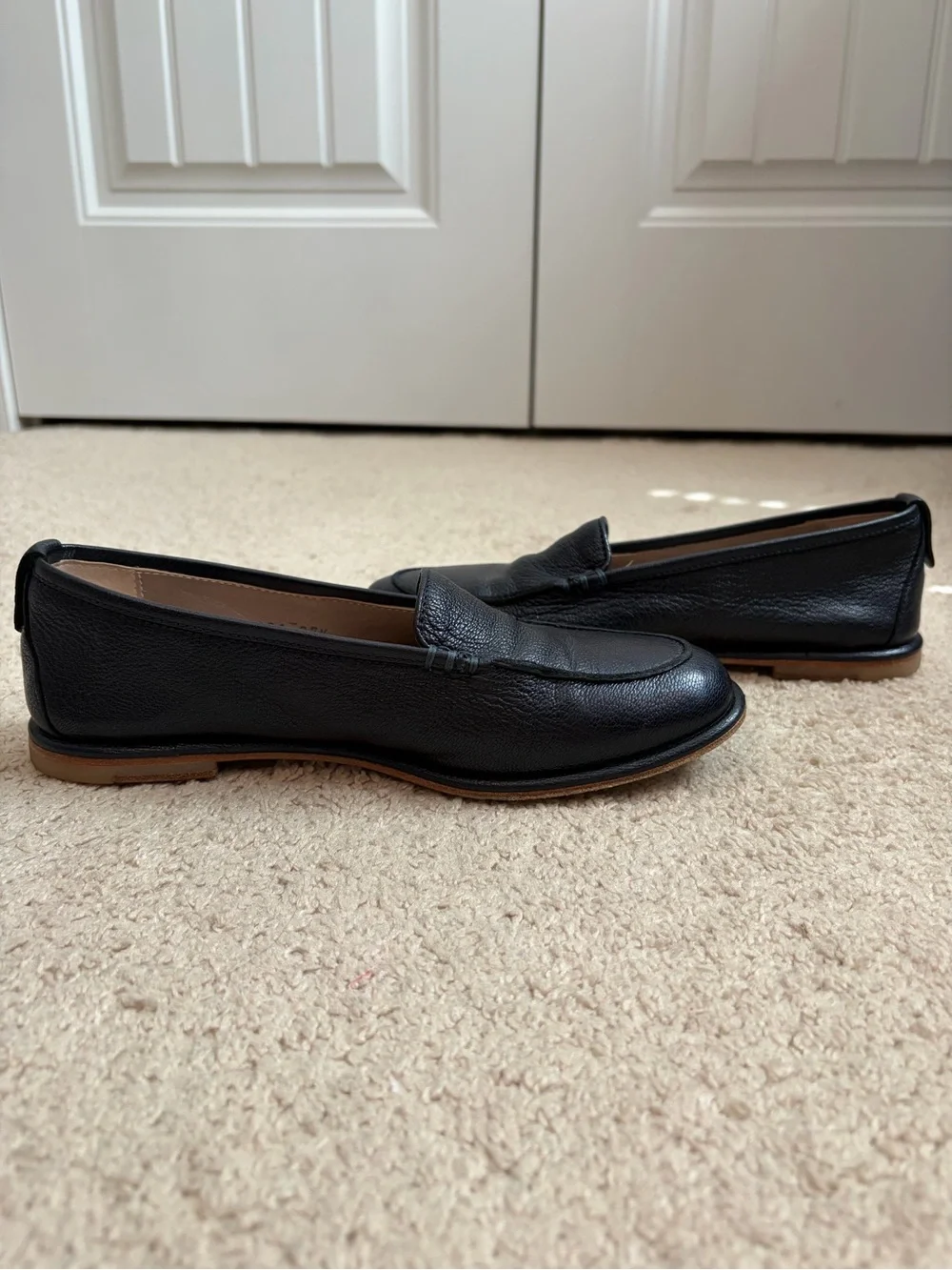 AGL Attilio Giusti Leombruni Women’s Navy Leather Loafer Flats Slip On Size 7.5
